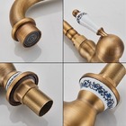 Torneira Bronze Ouro Velho Porcelana Monocomando Banheiro