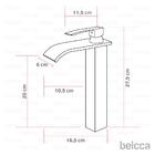 Torneira Cascata Alta Com Misturador Monocomando Dourada De B