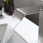 Torneira Cascata Baixa Misturador Monocomando Aço Escovado