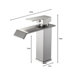 Torneira Cascata Baixa Misturador Monocomando Aço Escovado