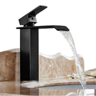 Torneira Cascata Banheiro Misturado Pia Baixa T6006 Preta