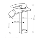 Torneira Cascata Banheiro Misturador Quadrada Dourada Áureo