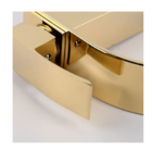 Torneira Cascata Banheiro Misturador Quadrada Dourada Áureo