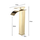 Torneira Cascata Dourada Luxo Pia Banheiro Água Quente Fria