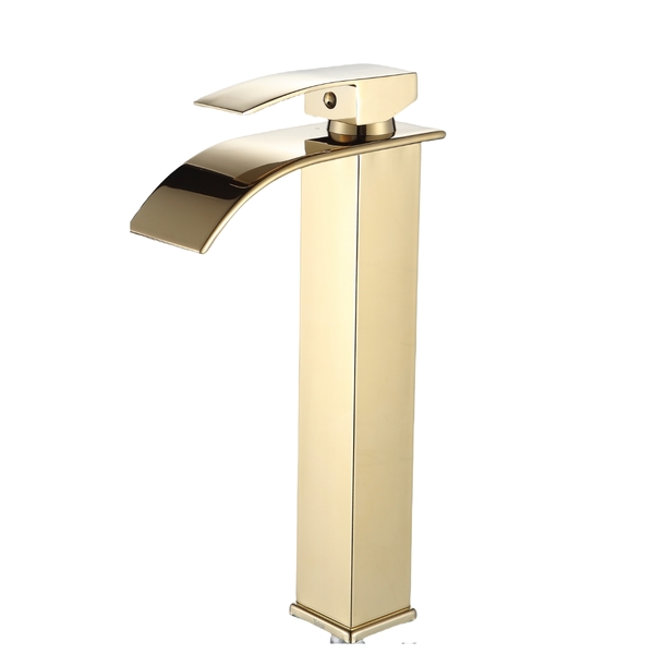 Torneira Cascata Dourada Luxo Pia Banheiro Água Quente Fria