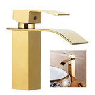 Torneira Cascata Monocomando Inox Luxo Dourado Banheiro Mesa