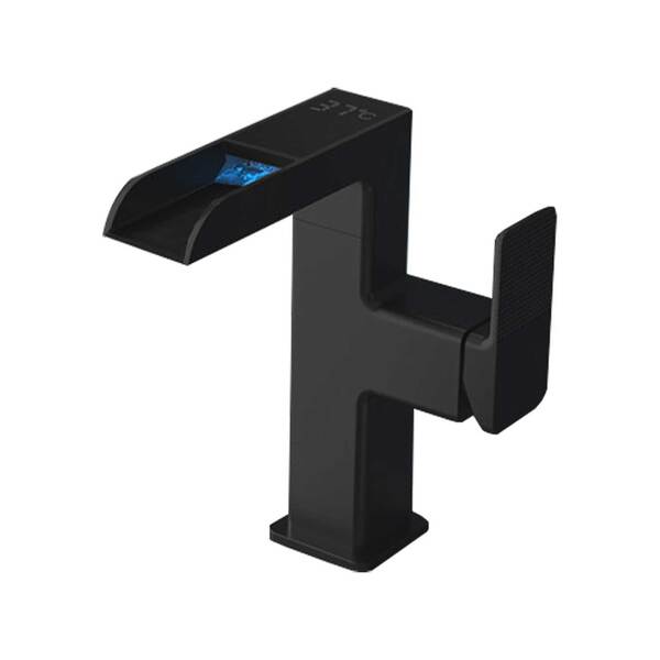 Torneira Cascata Monocomando Led Controle Temperatura Preto