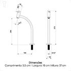 Torneira Celite Lavatorio Mesa Bica Alta Basic Cromada B5001c