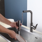 Torneira Cinza Metal Cozinha Moderna 3 Saídas Água Quente Fria