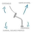 Torneira Clínica Hospitalar Slim 3030 Cotovelo Para Pia De Ba