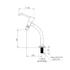 Torneira Clinica Mesa Com Arejador - Kelly - 2155 1/2 C-61 -