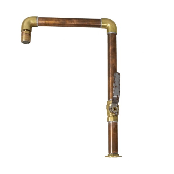 Torneira Cobre Rústica Antiga Cozinha Cuba Alavanca Gourmet