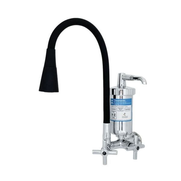 Torneira Com Filtro Cozinha Parede Gourmet Cônico Bica Móvel