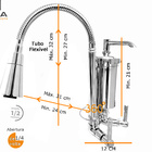 Torneira Com Filtro Cozinha Parede Gourmet Premium Cone