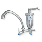 Torneira Com Filtro E Bica Giratória Cromado Alavanca Ativi F