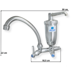 Torneira Com Filtro E Bica Giratória Cromado Alavanca Ativi F
