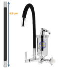 Torneira Com Filtro Gourmet Emborrachada Preta Parede Del Met