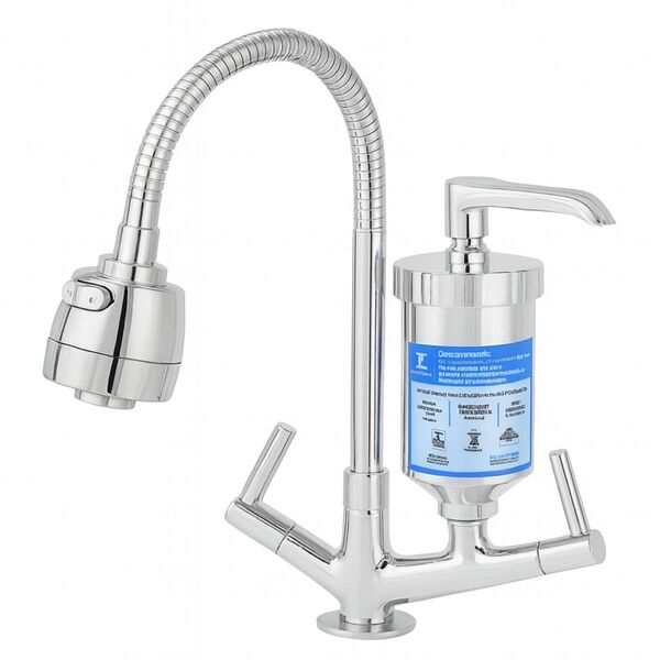 Torneira Com Filtro Gourmet Pia Cozinha De Bancada Metal Inox