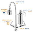 Torneira Com Filtro Gourmet Pia Cozinha De Parede + 3 Refil C