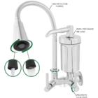 Torneira Com Filtro Gourmet Pia Cozinha De Parede Metal Cone