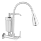 Torneira Com Filtro Gourmet Pia Cozinha De Parede Metal Cone