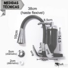 Torneira Com Filtro Parede Gourmet Flexível Preta Cozinha Em