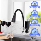 Torneira Com Filtro Parede Gourmet Flexível Preta Cozinha Em