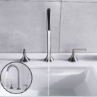 Torneira Com Misturador De Mesa Grafite Escovado Em Metal