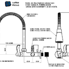 Torneira Cozinha  Flexivel Parede Saída Para Purificador 1/4