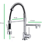 Torneira Cozinha  Gourmet 2 Torneiras Monocomando Misturador