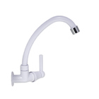 Torneira Cozinha Abs Branca Bica Movel De Parede