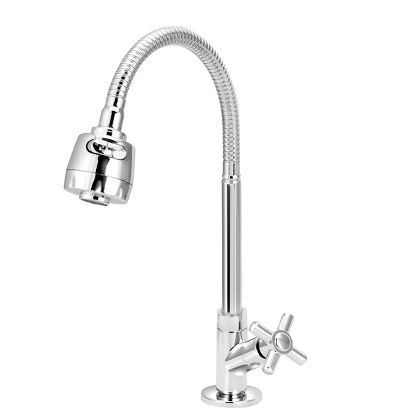 Torneira Cozinha Alavanca De Mesa Tubo Gourmet Cone 1/4v