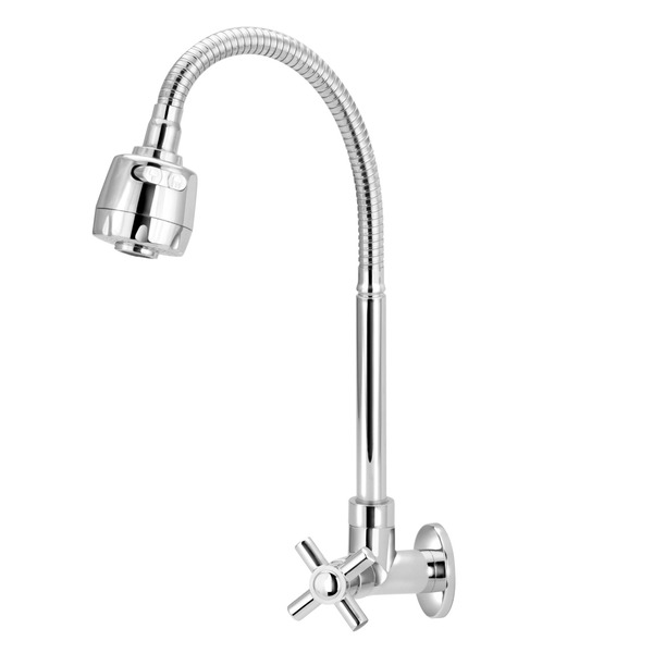 Torneira Cozinha Alavanca De Parede Tubo Gourmet Cone 1/4v