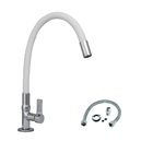 Torneira Cozinha Bancada Gourmet Branca Silicone + Engate