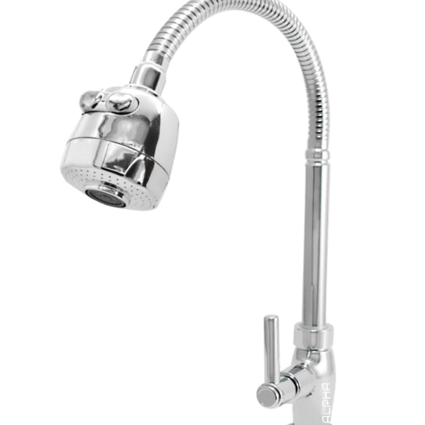 Torneira Cozinha Bancada Gourmet Ducha Cromado C-72 Prateado