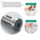 Torneira Cozinha Bancada Gourmet Mola Fléxivel Cromado Fosco