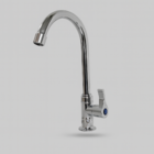 Torneira Cozinha Bancada Gourmet Slim Flexivel Curva Aço Inox