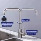 Torneira Cozinha Bancada Monocomando Aço Inox Escovado