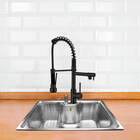 Torneira Cozinha Bancada Premium Gourmet Preto Cromado Spray