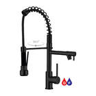 Torneira Cozinha Bancada Premium Gourmet Preto Cromado Spray