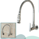 Torneira Cozinha Banheiro de Parede Flexível Estilo Gourmet d