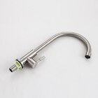 Torneira Cozinha Bica Alta Giratória Bancada Bica Inox 1/4 V