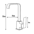 Torneira Cozinha Bica Alta Quadrada Gourmet Bancada Inox