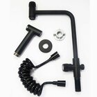 Torneira Cozinha Black Bica Alta Móvel Mesa Com Ducha Pré-lav