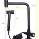 Torneira Cozinha Black Bica Alta Móvel Mesa Com Ducha Pré-lav