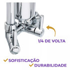 Torneira Cozinha Com Filtro De Parede Metal Cromado Bica Móve