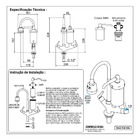 Torneira Cozinha Com Filtro Gourmet Pro Saúde Mesa Metal
