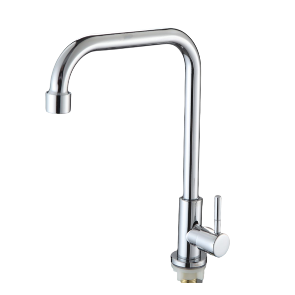 Torneira Cozinha Cromada Aço Inox Bancada 1/4 De Volta Água F