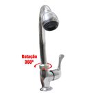 Torneira Cozinha Cromado Inox Hotel Banheiro Restaurante Lava