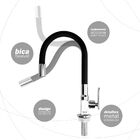 Torneira Cozinha De Mesa Bancada Flexível Iura Kalt Inox Crom